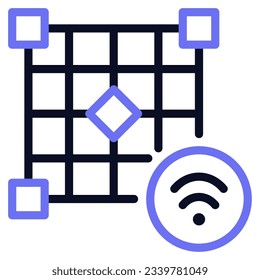 Icono de cuadrícula inteligente que se puede usar para uiux, infografía, etc