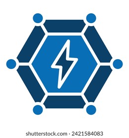 Smart Grid icon line vector illustration