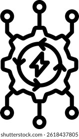 Smart Grid Icon Outline Vector Illustration