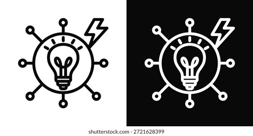 Estilo De Plano De Fundo Branco E Preto Do Ícone De Grade Inteligente