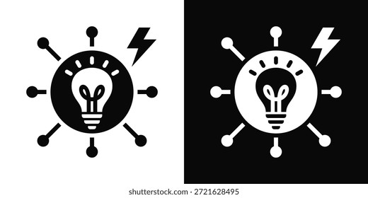 Intelligentes Rastersymbol, weißer und schwarzer Hintergrundstil