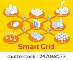 Smart Grid image illustration, vector