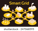 Smart Grid image illustration, vector