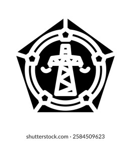 smart grid industry 4 glyph icon vector. smart grid industry 4 sign. isolated symbol illustration