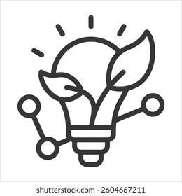 Smart Grid Outline Icon Vector Illustration