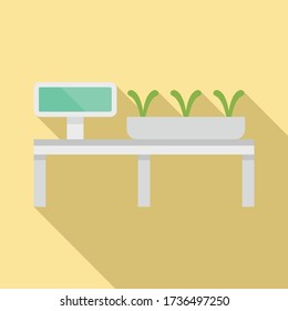 Smart growing plants icon. Flat illustration of smart growing plants vector icon for web design