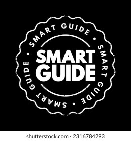 Smart Guide text stamp, concept background