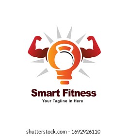 Smart Gym Body Builder Logo Design Inspiration