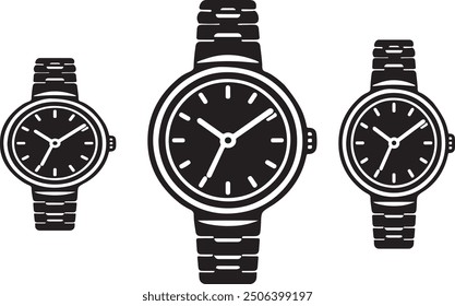 Diseño de Vector de silueta de reloj de mano inteligente