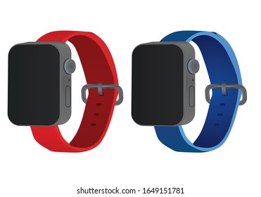 Un reloj inteligente. ilustración vectorial