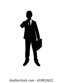 Smart and handsome businessman isolated vector