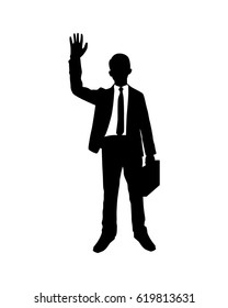 Smart and handsome businessman isolated vector