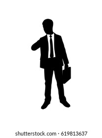 Smart and handsome businessman isolated vector
