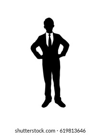 Smart and handsome businessman isolated vector