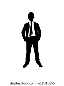 Smart and handsome businessman isolated vector