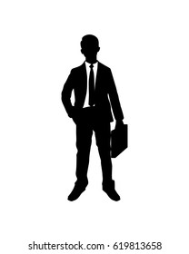 Smart and handsome businessman isolated vector