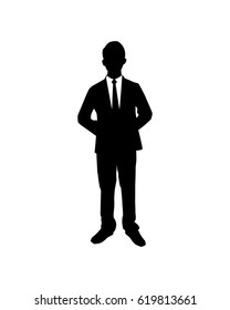 Smart and handsome businessman isolated vector