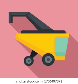 Smart harvester icon. Flat illustration of smart harvester vector icon for web design