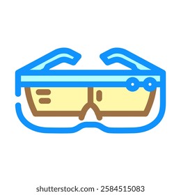 smart headset augmented reality color icon vector. smart headset augmented reality sign. isolated symbol illustration