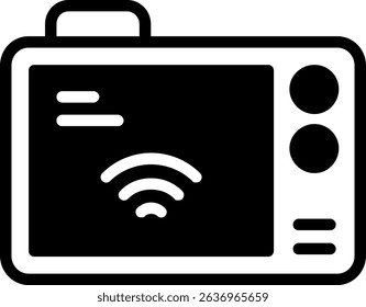 Smart Health Monitor Semi Solid Icon Design