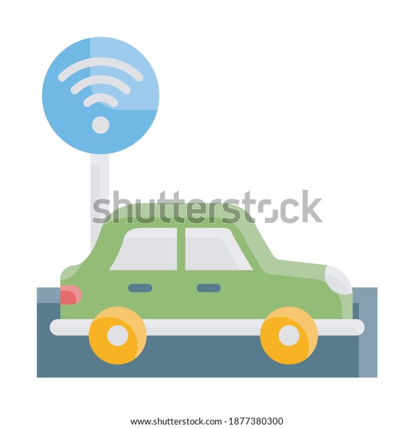 Smart\
Highway Flat Vector Illustration. EPS 10 File\
