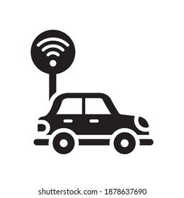 Smart Highway Vector Solid Style Icon. EPS 10 File 