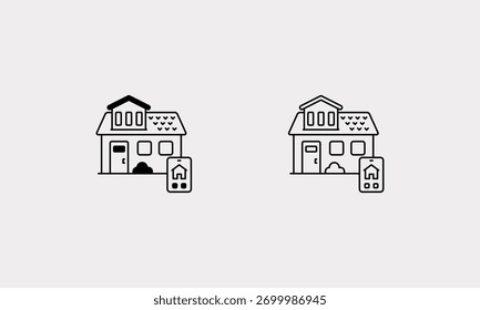 Conjunto de iconos de Vector de IA inteligente para el hogar Ilustración de stock