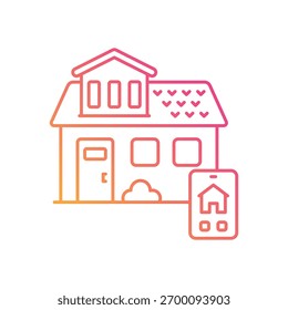 Icono de Vector de IA de casa inteligente ilustración de stock