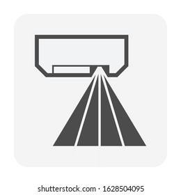 Smart home and air conditioner sensor technology vector icon design.
