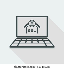 Smart home- Alarm protection - Vector flat icon