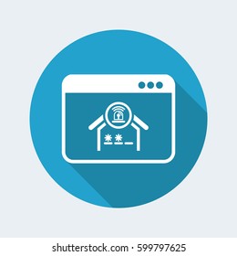 Smart home- Alarm protection - Vector flat icon