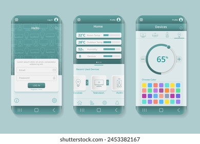 Smart home app concept vector design in eps 10