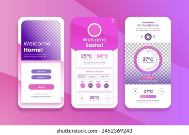 Smart home app vector design in eps 10