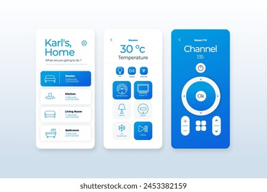 Smart home app vector design in eps 10
