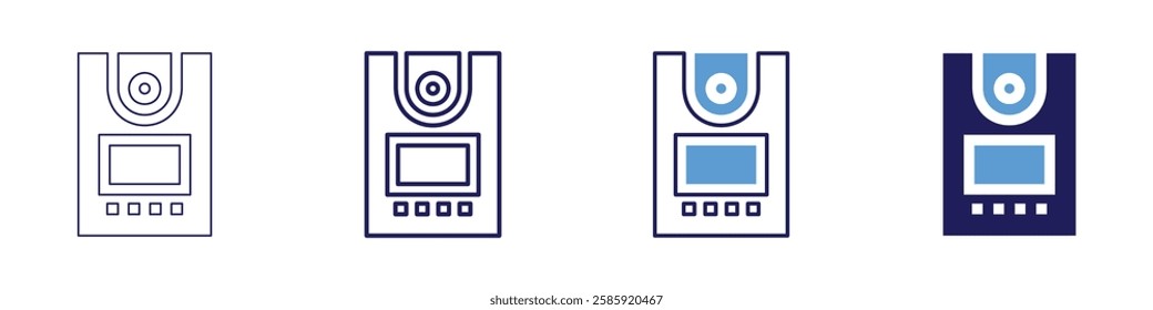 Smart home appliances icon in 4 different styles. Thin Line, Line, Bold Line, Duotone. Duotone style. Editable stroke.