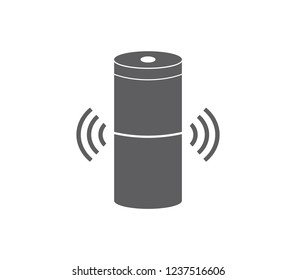 Smart home assistant icon. Smart home gadget. Home assistant icon.  Smart speaker.  Virtual assistant. 