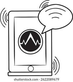 Smart home assistant with speech bubble icon vector. Virtual home assistant logo