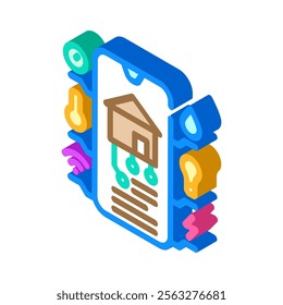 smart home automation industry 4 isometric icon vector. smart home automation industry 4 sign. isolated symbol illustration