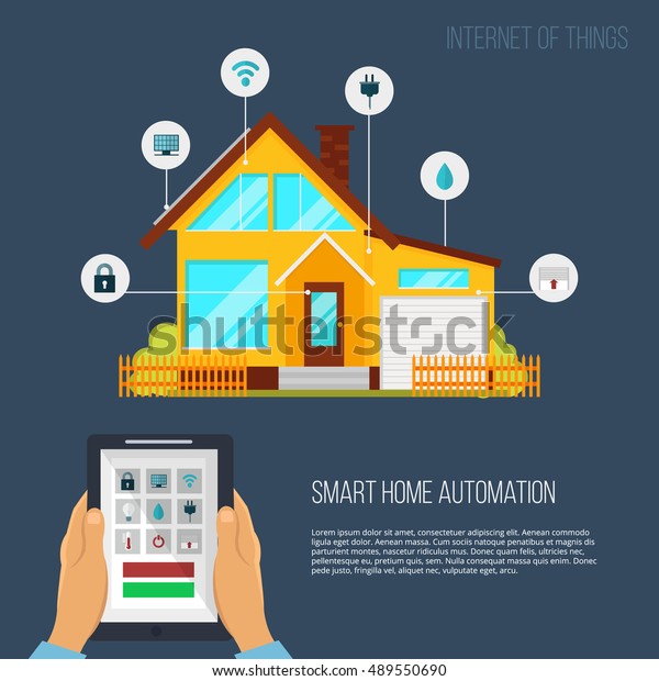 Smart Home Automation System Smart House Stock Vector (royalty Free 