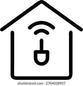 Smart home automação ícone do sistema casa moderna com tecnologia de conexão sem fio