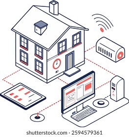 Smart home automation system with IoT device connections