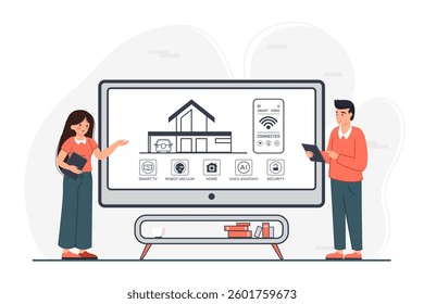 Smart Home Automation System Presentation on TV.