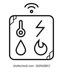 Smart home automation vector icon