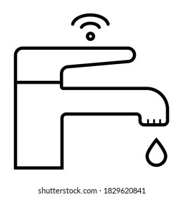 Icono de vector de automatización inteligente en el hogar