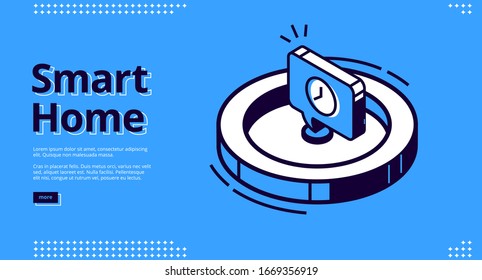 Smart home banner. Internet of things technology concept. 