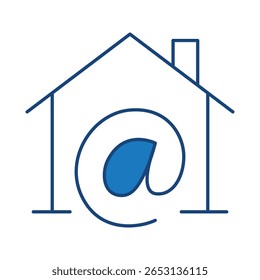 Ícone De Traço Editável De Linha Azul Inicial Inteligente. Seguro, Tecnologia, IoT, Assistente de voz, Ícone de IU do controlador em um design plano. Ilustração do vetor de ícones de estrutura de tópicos.