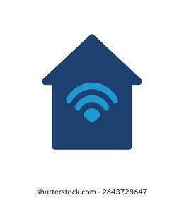 smart home colored icon vector illustration