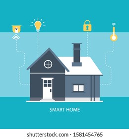 Smart Home concept. Automation concept. Smart systems and technology.