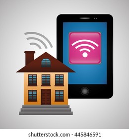 Smart home concept with icon design, vector illustration 10 eps graphic.