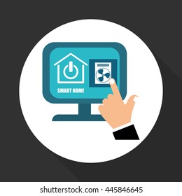 Smart home concept with icon design, vector illustration 10 eps graphic.